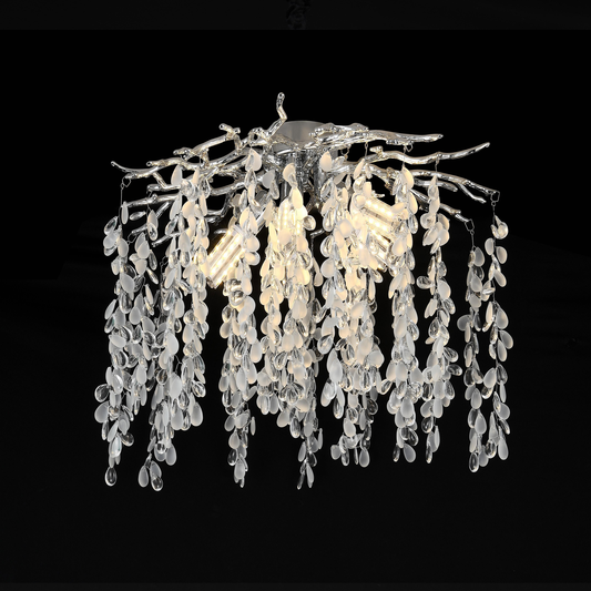 Crystal Chandelier CC8080/D500CH, 5x E14, Diameter 49cm, Chrome