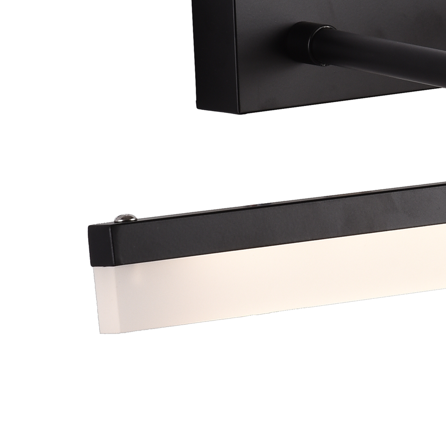 Bathroom LED wall lamp, MALAWI, 7W, linear, Neutral light, Black