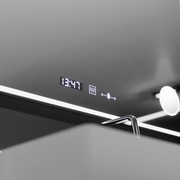 Rectangular LED mirror 120x80 Aura Riflesso Puro MotionGlow Marcello, Demister System, Thermometer and Clock, Dimmable