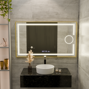 Mirror LED rectangular 50x70cm ECLAT MOTIONGLOW MARCELLO DISPUTS & TERMETER LUBA COSMETICA DIMABIL