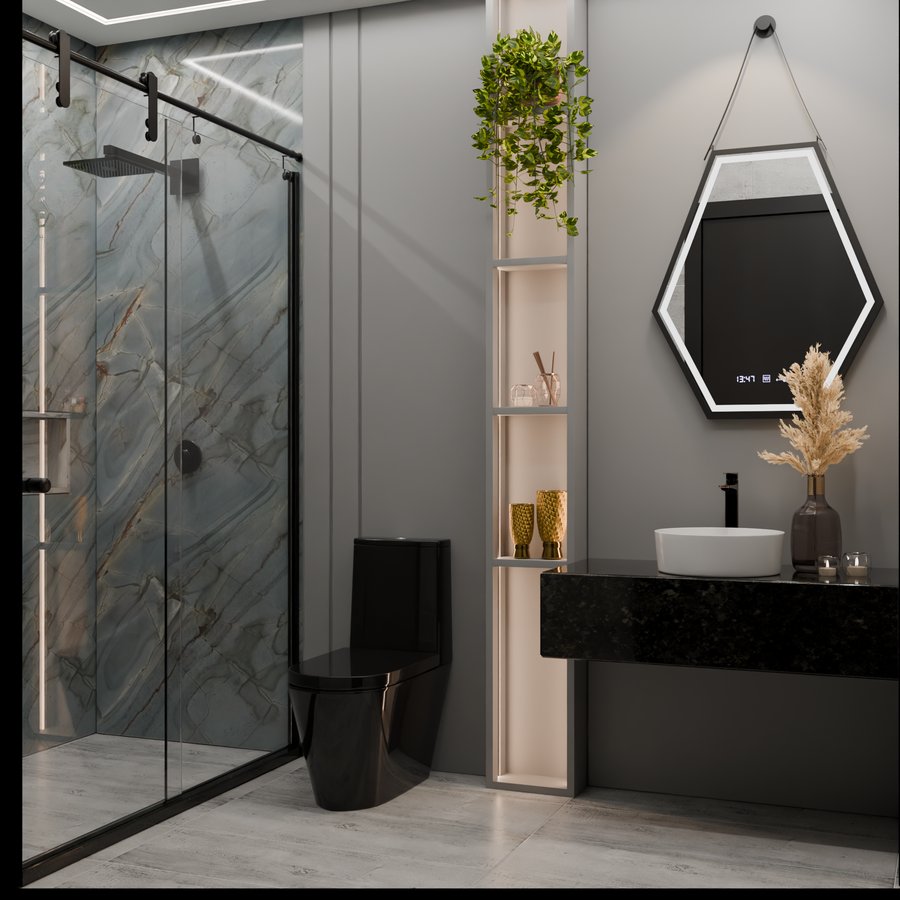 Rectangular LED mirror 120x80cm Motionglow sensor Marcello Dismantic Clock Defrosting System