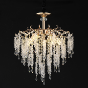 Crystal Chandelier CC9323/5FGD, 5x E14, Diameter 49cm, Gold