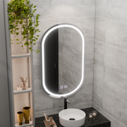 Oval LED Mirror 50x80 Velara Touch Defog System, Dimmable