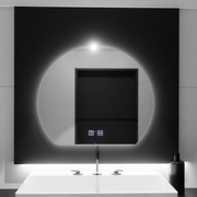 Half-moon LED mirror, 60x54, Soluna Touch, Demister System, Dimmable