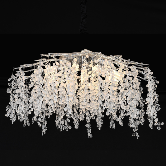Crystal Chandelier CC8080/D800CH, 9x E14, Diameter 49cm, Chrome
