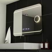 The rectangular LED Mirror 80x60cm Stile MotionGlow Marcello Disturbing system & thermometer of the Cosmetics Dimable