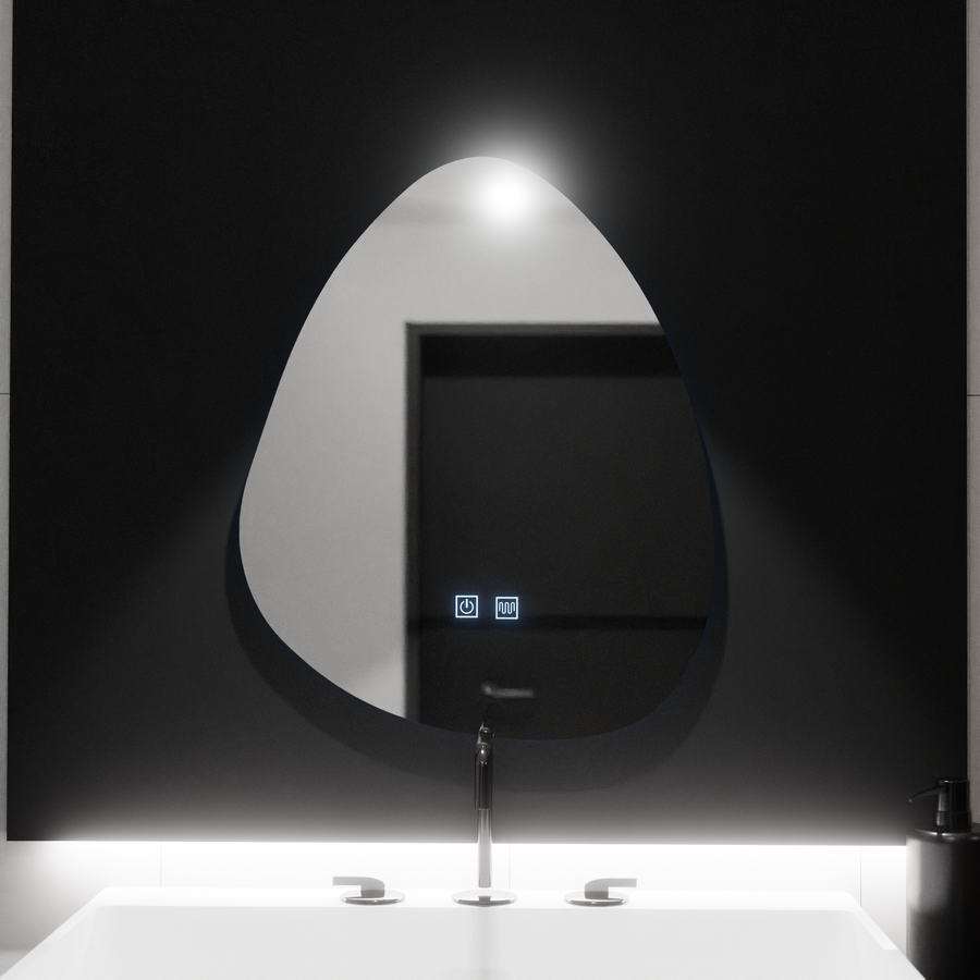 Organic LED mirror 80x60cm, Fluido Touch, Demister System, Dimmable