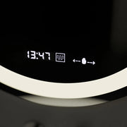 LED Round Mirror, 60cm, Celeste MotionGlow Marcello, Demister System, Clock & Thermometer, Dimmable