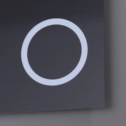 Rectangular LED mirror, 80x60cm, Precision MotionGlow Marcello, Demister System, Clock & Thermometer, Cosmetic Magnifier, Dimable