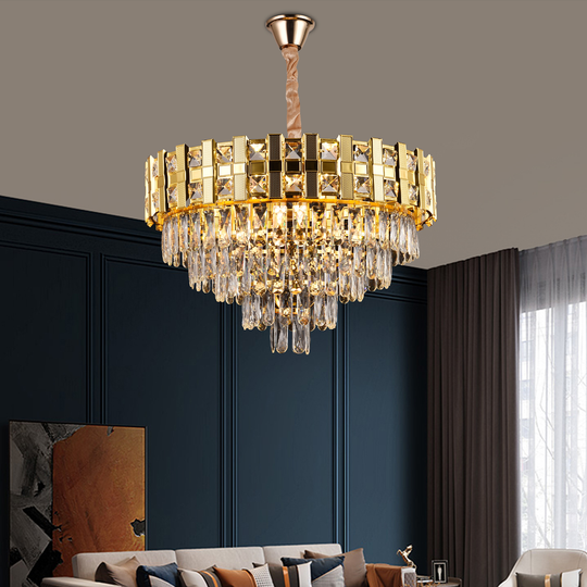 Cristal Candelabra BRAN Mango 8xE14, Diameter 60cm, Shiny Gold, Adjustable Height Cristal Candelabra Default Title Alessandro Design