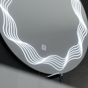 LED Round Mirror 60cm, Flusso Touch, Demister System, Dimmable