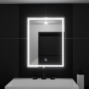 Rectangular LED mirror, 50x70cm, FRAME Basic Touch