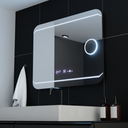 The rectangular LED Mirror 80x60cm Stile MotionGlow Marcello Disturbing system & thermometer of the Cosmetics Dimable