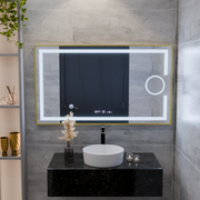 Mirror LED rectangular 50x70cm ECLAT MOTIONGLOW MARCELLO DISPUTS & TERMETER LUBA COSMETICA DIMABIL