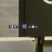Mirror LED rectangular 75x90cm ECLAT Motionglow Marcello Dismantling System & Thermometer of Cosmetics Dimable