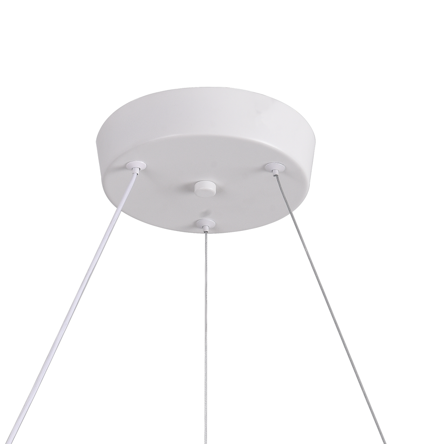 Luminis PRISM LED Chandelier, Crystal and Metal, 4 Circles, Dimmable, Adjustable Height, Cold/Warm/Neutral Light, Luxurious Lighting