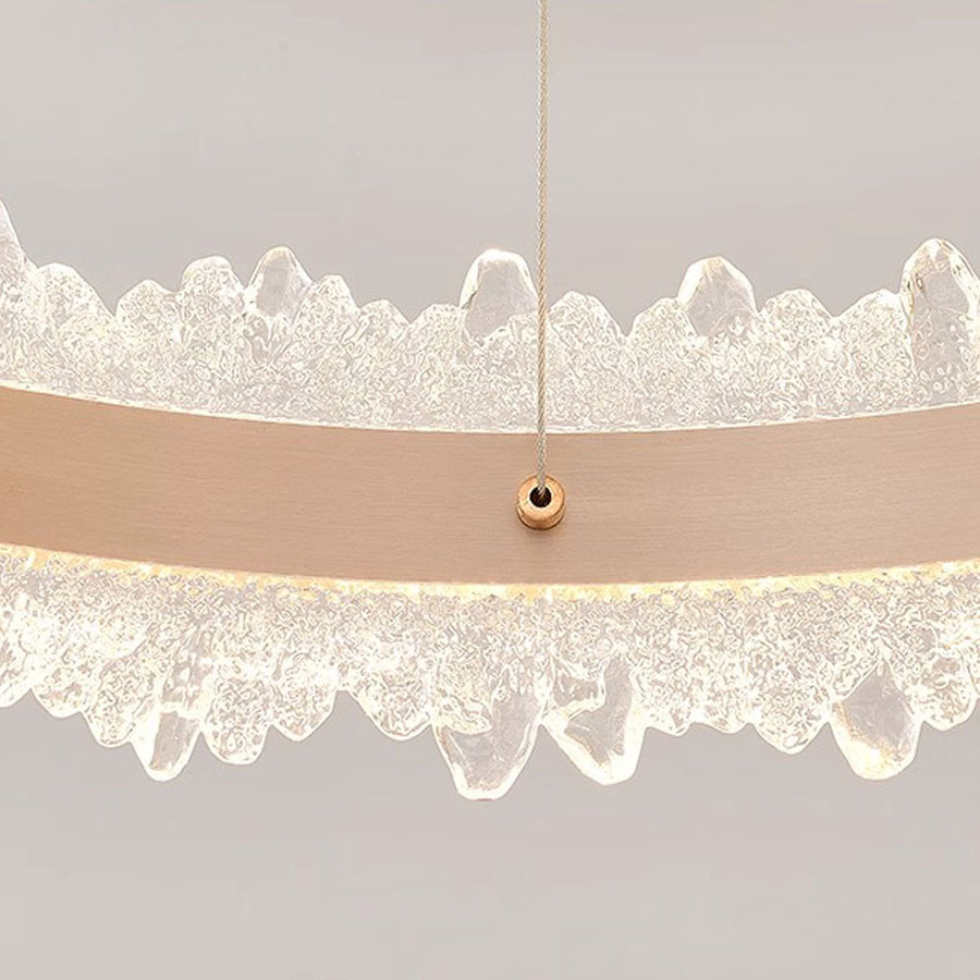 Suspended LED chandelier with Remote Control FOSCO Duo 126W, Cold/Warm/Neutral light, Dimmable, Height Adjustable, Gold