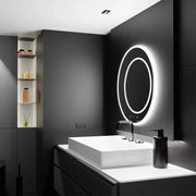 Round LED mirror, 60cm, July Touch Marcello, Demister System, Clock & Thermometer, Dimmable