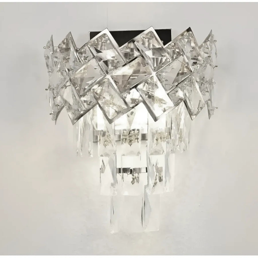 Crystal WINDSOR wall lamp, 2x E14, Shiny Chrome