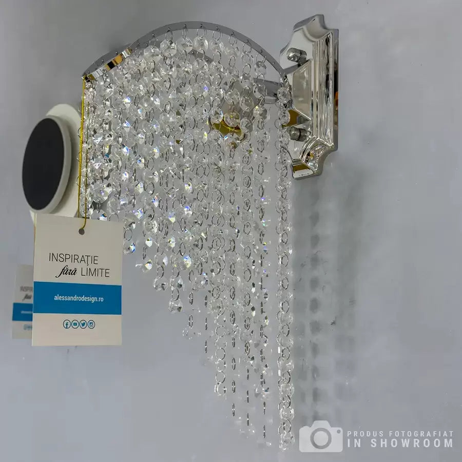 Serenity Crystal Wall Lamp 1x E27 Silver