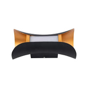 Ucrus Outdoor Wall Lamp, 12W, Black with Gold, 3000K