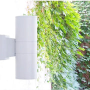 Valeria Outdoor Wall Lamp, 2*GU10, White, Metal and Glass