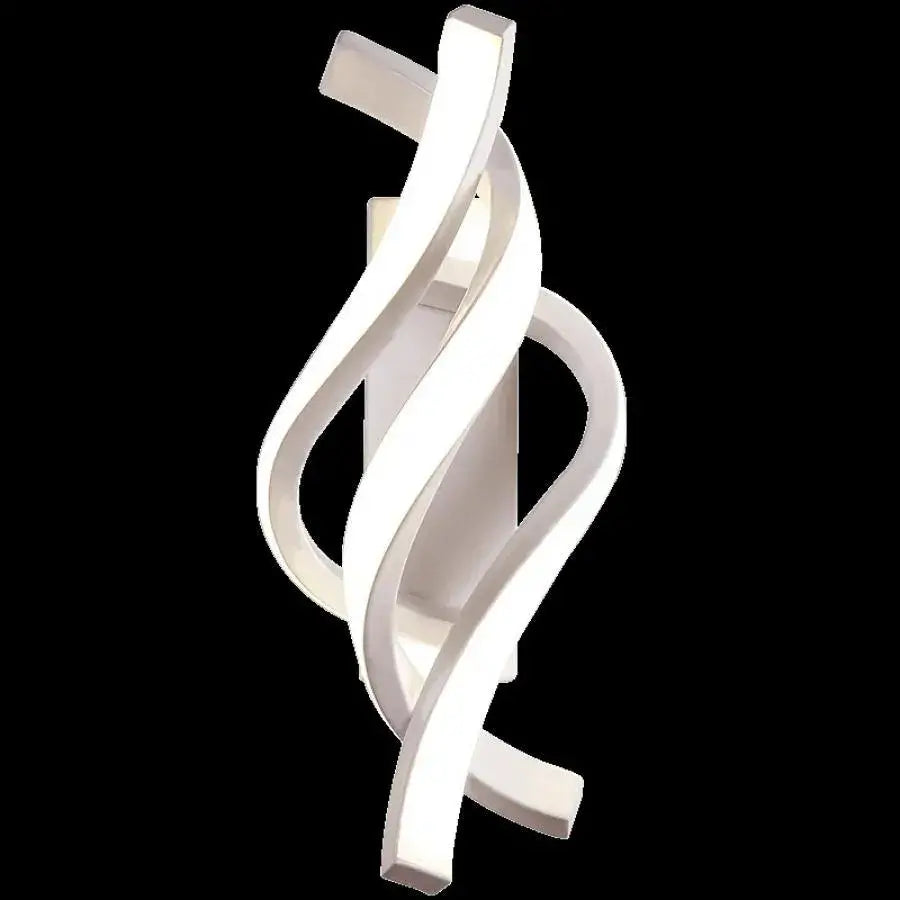 Reid 20W LED Wall Lamp Wavy Cold/Warm/Neutral Light Metal and White SIlicon