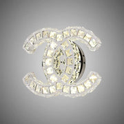 LED wall light with YANIRA crystal 28W, Cold/Warm/Neutral light, Shiny Chrome