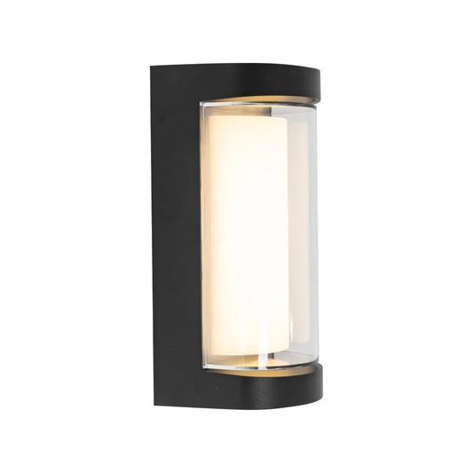 Han Outdoor LED Wall Lamp, 12W, Metal, Black