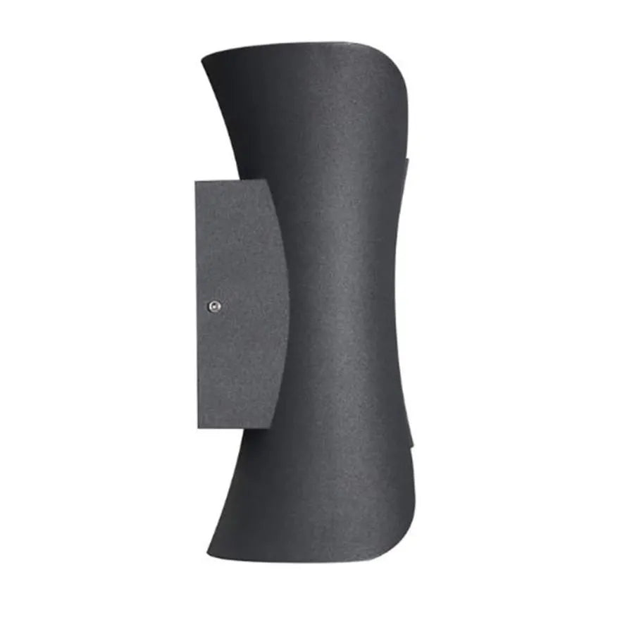 Heba Outdoor LED Wall Light, 10W IP65, Metal, Black