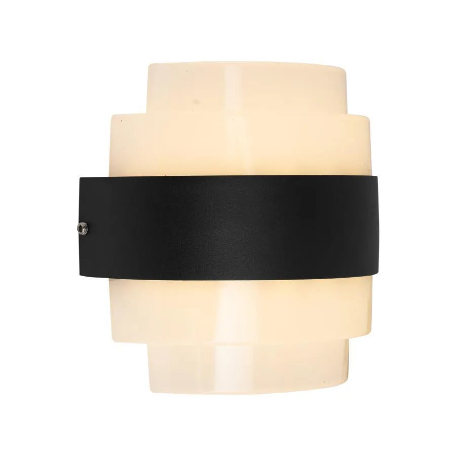 Outdoor Meras LED wall light, 12W, Black, 3000K, Fantas