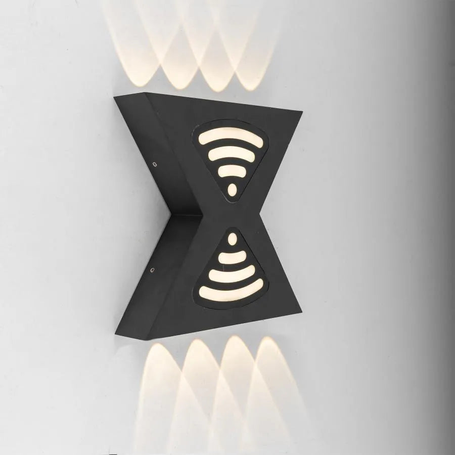 Retelis Outdoor LED Wall Light, 12W, Metal, Black