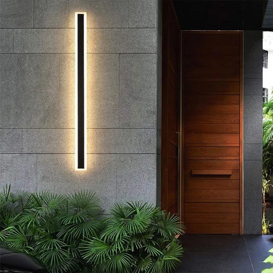 Salma Outdoor LED Wall Light, 12W, IP65, Metal, Black