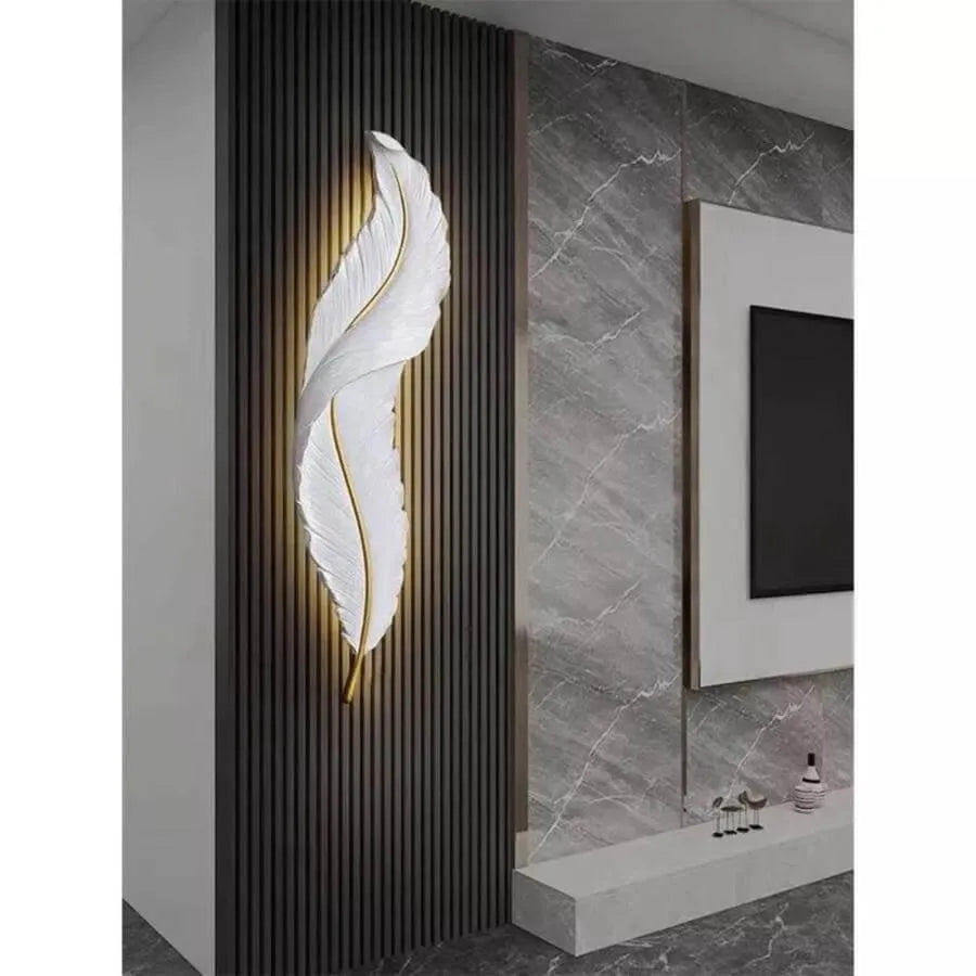 LED wall lamp Esther, wedge shape, 36W, 87cm White/Gold
