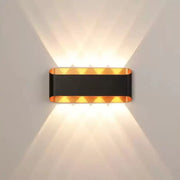 Elliot 8W Outdoor LED Wall Lamp Gold Black