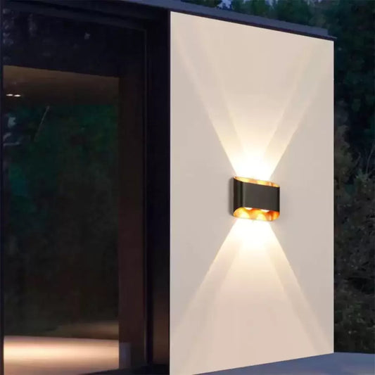Ellis 4W Outdoor LED Wall Lamp Gold Black