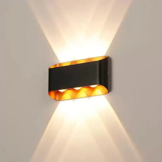 Emmitt 6W Outdoor LED Wall Light Gold Black