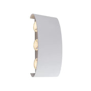 Fantas Outdoor and Indoor LED Wall Lamp, 6 Sources x 1W, IP65, Metallic, White, 3000K