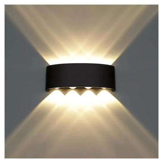 Fantas Outdoor and Indoor LED Wall Lamp, 8 Sources x 1W, IP65, Metallic, Black, 3000K Outdoor Wall Lamps Default Title Alessandro Design