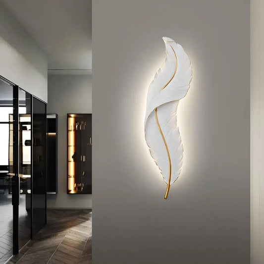 LED Wall Lamp Pena 25W 45cm White Gold