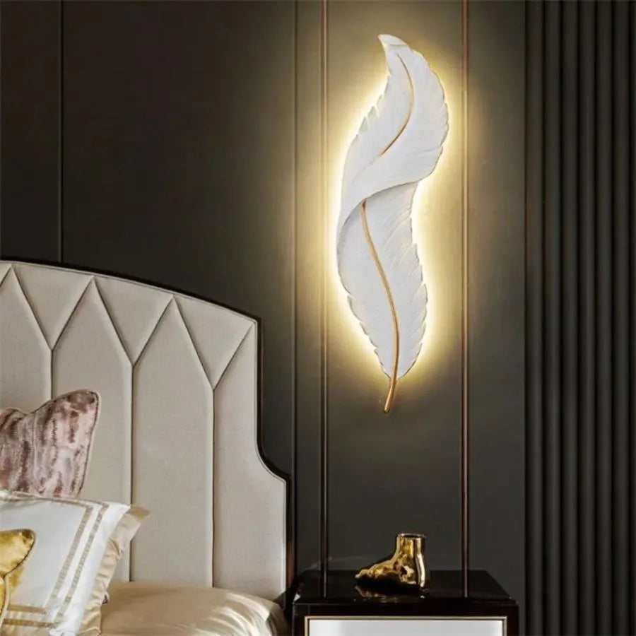 LED Wall Lamp Pena 25W 63cm White Gold