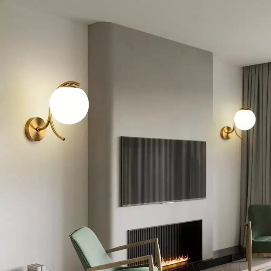 Stylie Wall Lamp 1x E27 White Gold