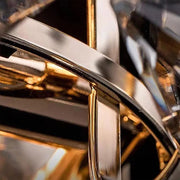 Wall Lamp Yasmina 2*E14, Metal and Crystal, Silver