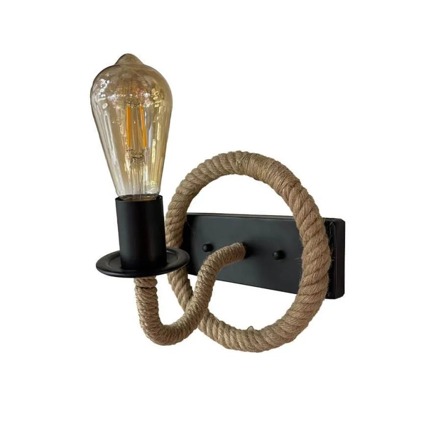 Yolanda Wall Lamp 1x E27 Brown Black