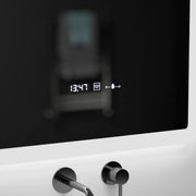 Rectangular LED mirror, 60x80cm, Pugliesi MotionGlow Marcello sensor, De-fogging system, Clock & Thermometer, Dimable