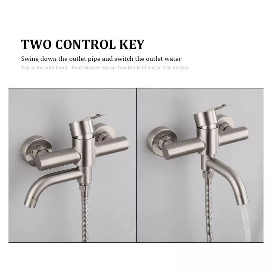 Bathroom Faucet, SUS304 Stainless Steel, Satin Finish, N/LY0C1