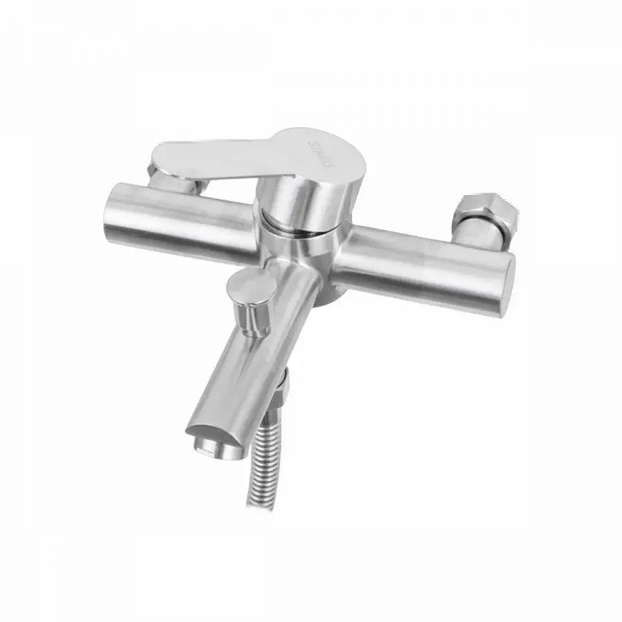 Bathroom Faucet with Shower Head, SUS304 Stainless Steel, Satin Finish, LY010