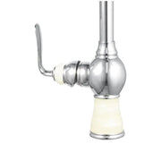Kitchen Faucet, Sanitary Brass, Chrome with Imitation Jade, WZY/308