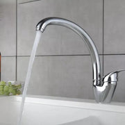 Glossy Chrome Kitchen Faucet LB00C, Swivel Spout, Ceramic Cartridge, Complete Set with Connections and Fixing System