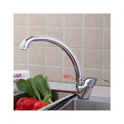 Glossy Chrome Kitchen Faucet LB00C, Swivel Spout, Ceramic Cartridge, Complete Set with Connections and Fixing System